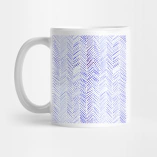 Watercolor Herringbone Pattern - Periwinkle Mug